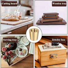 4 Sets Heavy Duty Brass Legs With Sturdy Tapered Leg Design, Polished Metal Base, Suitable For Table Legs - Gold - View 5