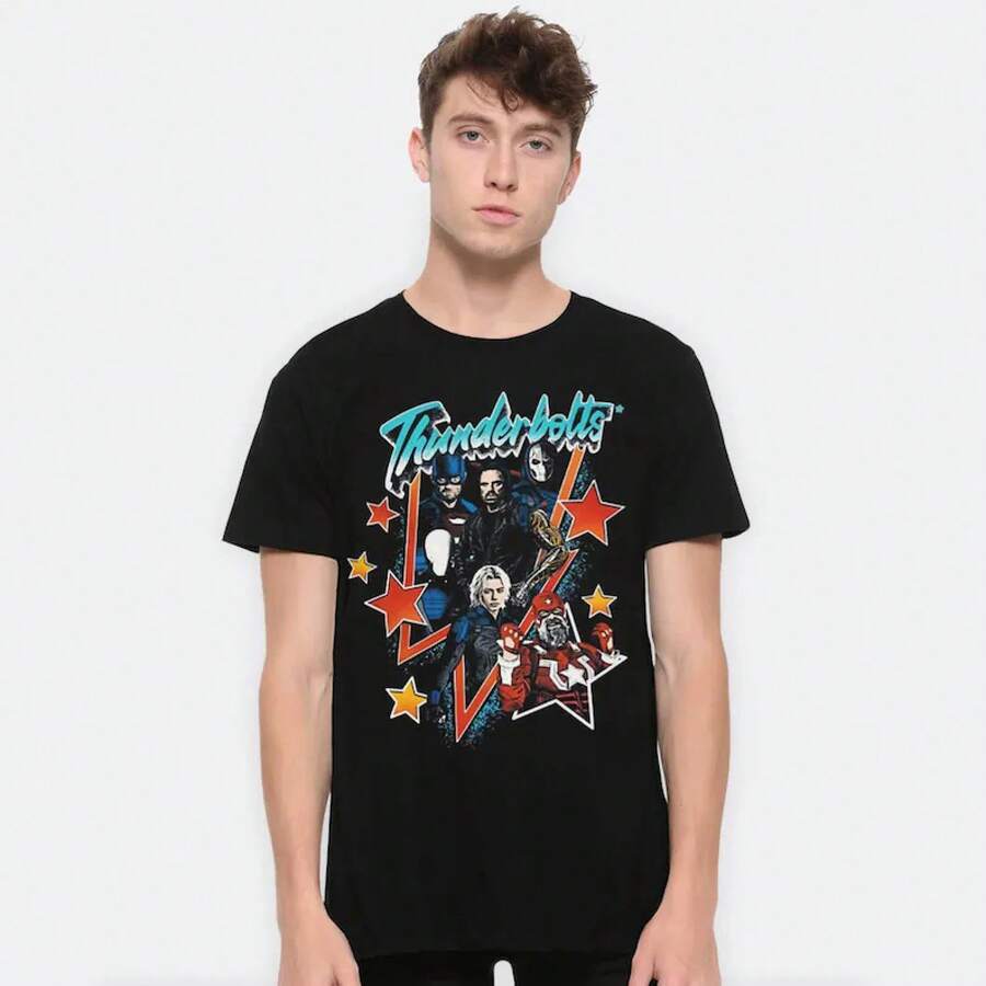 Camiseta Thunderbolts, Tallas para Hombre y Mujer (THS-65785) - Negro - Ver 1