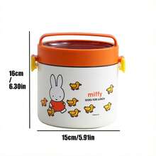 MIFFY 官方可愛日系 304 不鏽鋼便當盒 附手把 便攜防漏密封餐盒 辦公室工作日常旅行適用 Y2K 質感 女士女孩禮物 2026 爆款 Tk Ins 限定版 - 彩色 - 查看 14