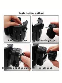 360° Rotatable 2-In-1 Cup Holder And Phone Holder Motorcycle Water Bottle Holder Universal Bicycle Storage Rack Suitable For Wheelchairs, Bicycles, Electric Wheelchairs, Essential Accessories, Bicycle Gear, Cycling Gear - Multicolor - View 7