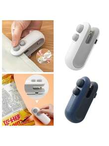 Mini USB Rechargeable 2-In-1 Snack Bag Sealer & Cutter, Portable Food Preservation Sealing Tool For Plastic Bags, Reusable Snack Bag Sealer, Suitable For Home / Travel / Camping - Multicolor - View 6