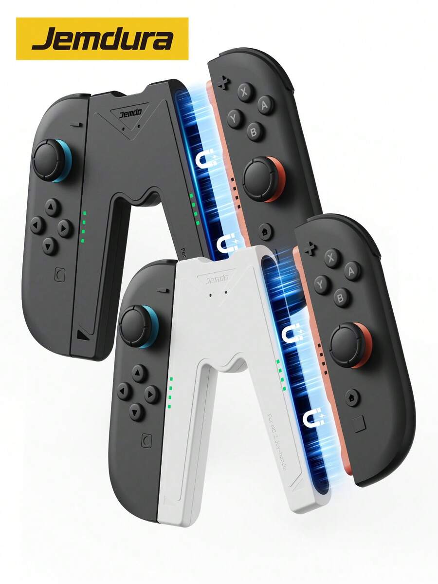 1個 Switch 2 遊戲控制器握把，遊戲配件，控制器握把，相容於 Switch NS 第2代控制器充電握把，Joycon 2 磁吸充電底座 NS 第2代含外殼充電握把 Switch/OLED 控制器支架