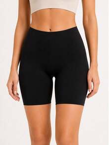 KIT 2 Short Segunda Pele Feminino Sem Costura Bermuda Modeladora Confortável Poliamida Calcinha Compressão Cinta Define Lingerie - 2 Preto - Visão 4