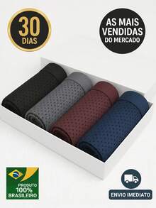 kit 3 Cuecas Boxer DRY FIT Premium Respirável Antialérgica Ultra confortável Cores - Multicolorido - Visão 11