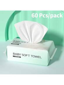 110pcs, Cloths & Towelettes, Disposable Facial Wipes, Soft & Skin-Friendly, Dry & Wet Use, Suitable For Hand & Face Cleaning, Makeup, Makeup Removal, Sweat Absorption, Oil Absorption, High Quality, Extra Large & Thick, Strong Water Absorption, For Home, Outdoor, Office - Multicolor - View 8