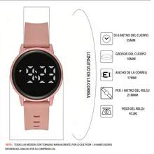 ZOEA 1 pieza Reloj digital minimalista para mujer,correa de silicona ultra suave, pantalla LED clara,ligero y cómodo, ideal para uso diario,regalo perfecto - Caqui - Ver 5