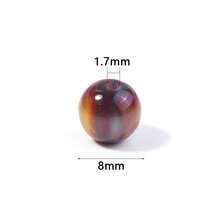 50 Buah Manik-Manik Bulat Imitasi Resin Batu Mata Harimau Berwarna-warni dengan Lubang Lurus, Manik-Manik Bulat Gradien Langit Berbintang Berkilau, Cocok untuk Pembuatan Perhiasan DIY - Untuk Gelang, Kalung, dan Anting-Anting, Manik-Manik Pembuatan Perhiasan - MultiWarna - View 9