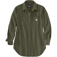 Carhartt Women's 105575 Women's Rugged Flex® Relaxed Fit Midweight Flan Variant 5 - Basil Heather - View 1