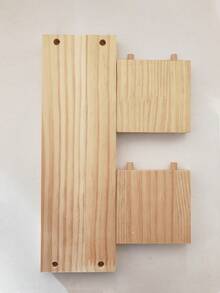 1pc Wooden U-Shaped Display Shelf, Multi-Size Option For Figurines, Perfume, Cosmetics, Versatile Display Rack With Stepped Storage - Beige - View 4