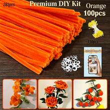 281pcs Yellow Tubular Cleaner Handmade Set - Includes Stamen And Black Eyes, With Video Tutorial, 7 Colors 30cm Chenille Stems - High Quality, No Color Difference - Suitable For Summer Crafts, Qixi Decoration, Party Decoration, Home Decoration, Adult Crafts - 281pcs Yellow - View 17