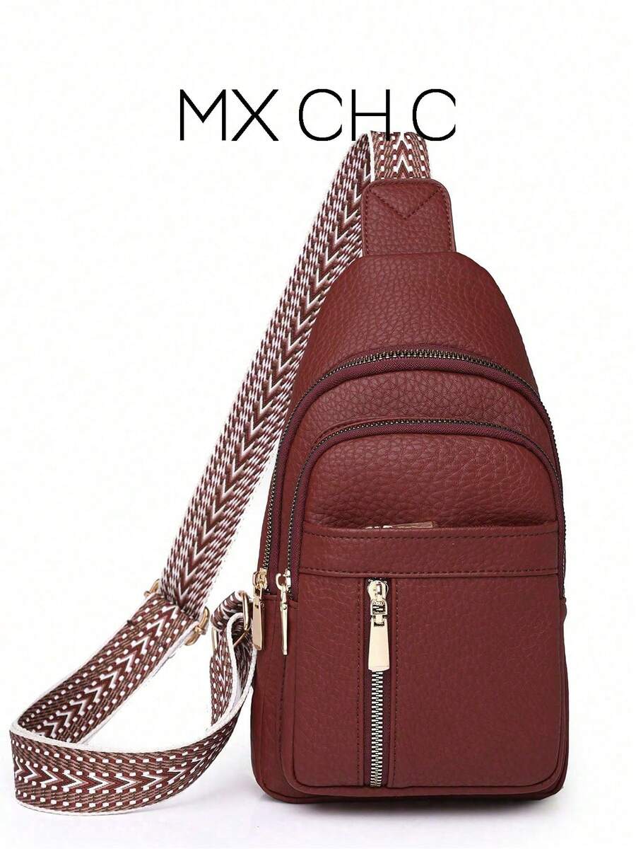 2024 New Women's Genuine Leather Luxury Handbag Designer Shoulder Crossbody Bag - Burgundy - View 1