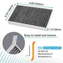 Cabin Air Filter For Tesla For Model Y 2020-2026, Activated Carbon Air Filter With Replacement Kit For Model 3 2017-2026, Car Accessories 2 Packs - For  & Model 3 - View 8