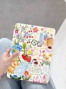 1pc Minimalist Ins Style, Cat, Fresh Collage Pattern Tablet Protective Case, Compatible With IPad 10.2 Inch Pro 11 2021/2020/10th Gen/Mini 4/5/6, (A16) 11 Inch 11th Gen 2025, Compatible With Samsung Galaxy Tab A8 10.5 Inch 2022, Matepad 10.4/Tab/, With Pen Slot, Shockproof, Tablet Stand Protective Shell, Supports Auto Sleep/Wake, Gift For Kids / Gift For Family / Valentine Gift For 2026 - Multicolor - View 4