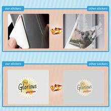 50/100pcs Inspirational Quote Stickers, Positive Affirmation Stickers, Aesthetic Text Stickers, Suitable For Journal, Scrapbook, Planner, Notebook Decoration, DIY Crafts And Vision Board - Multicolor - View 6