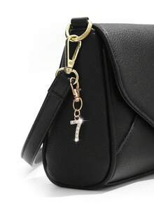 1pc Fashionable European And American Creative Versatile Cute Mini Lucky Number 1-25 Keychain Bag Charm, Suitable For Women's Car Keys, Bag Decoration And Gift Giving - Gold - View 5