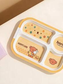 MIFFY Official Cute Kawaii 4 Compartment Divided Plate 600ml Cartoon Print Food Tray Lunch Bento Box Daily Use Aesthetic Y2K Ladies Girls Gift 2026 Viral Tk Ins Limited Edition - Multicolor - View 5