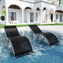 Patio Lounge Chair & Swing Chair - Black - View 3