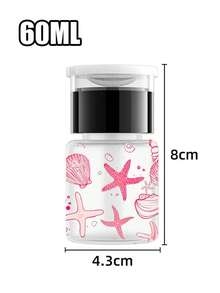 海星與海馬圖案透明寵物可重複使用旅行瓶，附攜帶式泵頭卸妝液分裝瓶，適用於指甲油卸除液、化妝水與卸妝液，圓頂設計，可重複使用，卸妝液瓶，旅行必需品 - 彩色 - 查看 14