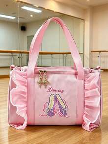 Korean Style Children's Dance Bag, Girls' Ballet Dance Bag, Fashionable Practice Shoulder Handbag Backpack Little Princess - A - View 11