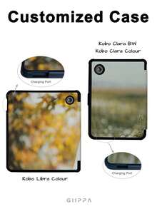 GIIPPA 1 pezzo Custodia protettiva personalizzata con foto per e-reader Kindle, con funzione di attivazione/sospensione automatica, leggera e portatile, si adatta perfettamente e protegge il tuo dispositivo di lettura, stile libro con motivo personalizzato, compatibile con Clara BW/Libra Colour/Clara Colour/Clara 2E, Paperwhite 10th/11th/12th, Kindle(Colorsoft)/10th/11th/12th e altri modelli popolari, accessori Kindle/custodia protettiva Kindle, regalo per il ritorno a scuola, regalo di laurea, custodia smart folio - Multicolore - Visualizzare 4