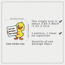 50pcs Cute Adorable Cartoon Warm Healing Animal English Graffiti Decorative Stickers For Computer And Helmet - 50 Images Of Animal - View 2