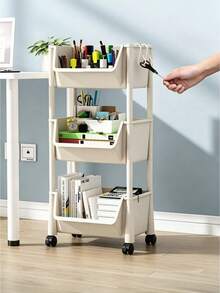 Floor-Standing Storage Rack With Universal Wheels - 3/4/5 Tier Movable Shelving Unit, Detachable Design, Space-Saving, Suitable For Kitchens, Bathrooms And Living Rooms, Utility Cart - View 1