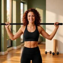 Sturdy Adjustable Yoga Stick, Ergonomic Wand For Pilates, Stretching & Physical Exercise - Black - View 5