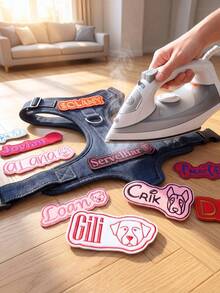 Customized Embroidered Pet Name Patch - Dog Breed Silhouette, Iron-On/Sew-On For Backpack/Jacket/Hat, Pet Lover Gift, Dog Mom Gift, Commemorative Keepsake 1/3/5pcs - Multicolor - View 10