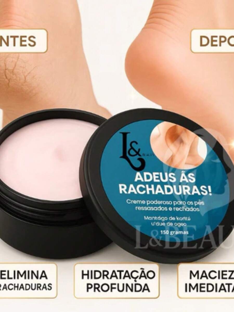 Creme L&Beauty para Rachaduras nos Pés - Hidratação e Tratamento 150g - Creme para rachaduras - Visão 1