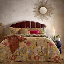 Ethereal Abstract Duvet Cover Set - King (estándar del Reino Unido) + óxido de oro - Ver 1