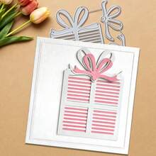 1pc Creativity Gift Metal Cutting Die For Scrapbooking And Crafting, Diy Embossing Template, Handmade Card And Gift Card Making Tool. - Multicolor - View 6