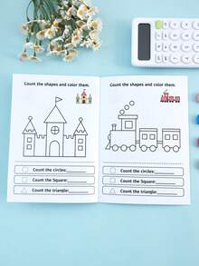 Buku Kerja Edukasi Anak untuk Berhitung dan Menggambar, Buku Mewarnai Matematika Kartun yang Menyenangkan, Buku Aktivitas Pelatihan Logika untuk Pembelajaran Awal, Hadiah Pembelajaran untuk Kembali ke Sekolah - MultiWarna - View 11