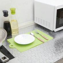 1 Roll Self-Adhesive Silver Aluminum Foil Contact Paper, Waterproof Oil-Proof Splash-Proof Kitchen Wallpaper, Suitable For Countertop, Cabinet, Drawer Decoration - Silver - View 15