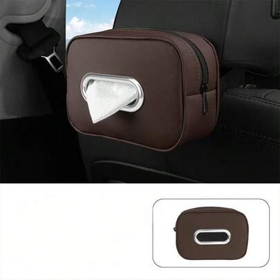 Fashionable Minimalist Leather Tissue Box - Perfect For Car, Home And Commercial Use, Featuring An Elegant Design Suitable For Living Room, Hotel And Restaurant. Durable And Practical Napkin Storage Bag To Enhance Your Space Decor