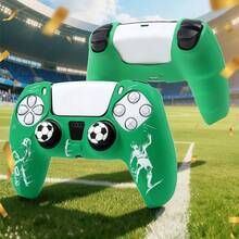 Football Themed Board Game Accessory Controller Skin Cover For Playstation 5 Controller, RALAN 1 Controller Protector Case+2 Customised Thumb Grips Caps - View 2