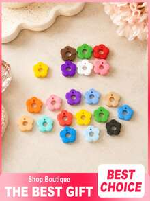 50pcs/30pcs/18pcs/12pcs/6pcs/1pc Colorful Flower-Shaped Key Caps, Made Of Soft And Vibrant Silicone, Cute And Fashionable, Easy To Install, Suitable For Various Keys, Perfect Holiday Gift, Back To School, Random Colors - Multicolor - View 5