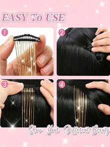 12pcs Glittery Metallic Hair Clips, Hair Extensions, Glitter Hairbands, Party Focus Exquisite Eye-Catching Gift, Beautiful Hair Accessories - Multicolor - View 8