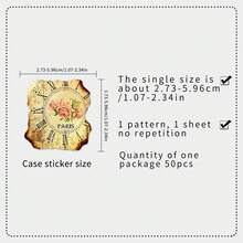 50pcs Minimalist Artistic Vintage Distressed Manuscript Burned Edge Creative Decorative Laptop & Notebook Stickers - 50 Vintage Burn Marks - View 2