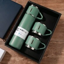 3pcs Stainless Steel Insulated Tumbler Set With Gift Box, Double-Wall Leak-Proof Thermal Cup, Long-Lasting Hot And Cold Retention, Suitable For Cycling, Hiking, Office, Car, School, Party, Camping And More - Multicolor - View 4