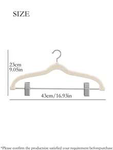 10/5pcs New Plush Hanger Set, Home Closet Sorting Hangers, Non-Slip No-Mark 2-In-1 Hangers For Closet, With Clips To Hang Tops, Skirts Or Pants, Plush Surface Effectively Prevents Slipping And Protects Clothes - Multicolor - View 3