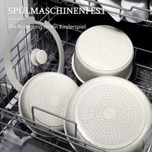 GiPP 5-Piece Ceramic Pot And Pan Set With Detachable Handle, Non-Stick Cookware Set For Induction And All Hobs, White - 查看 5