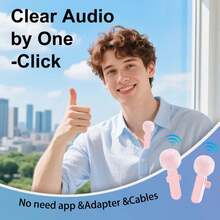 Wireless Microphone For Phone, Wireless Lavalier Microphone, Clip-On Microphone, Wireless Microphone For Android, Clip-On Wireless Microphone With Wireless Function, USB-C Rechargeable, Noise Cancelling Audio Device For Live Streaming, Vlog (40mAh) - View 4