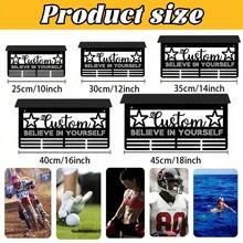 Customizable Wall Mount Metal Medal & Trophy Display Rack Sports Award Holder, Sports Display Metal Wall-Mounted Trophy &Award Holder - Multicolor - View 7