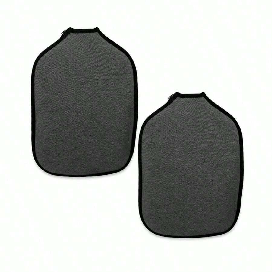2pcs Pickleball Paddle Covers Sports Bag With Zipper Opening, Fits Most Pickleball Paddles - Grey - View 1