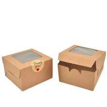 15/30PCS Holiday Gift Packaging Boxes, Simple Paper Boxes With Transparent Window, Suitable For Christmas, Halloween Themed Gifts And Various Festive Occasion Souvenirs, Easy To Assemble Gift Outer Packaging Boxes - View 2