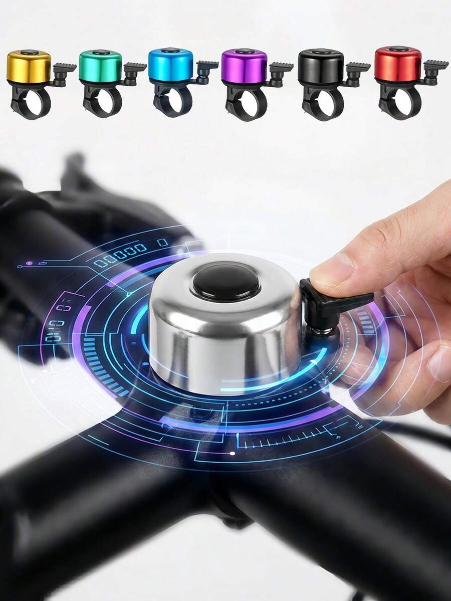 Mini Bicycle Bell, Crisp And Loud Sound, Spring-Strike Mountain Bike Horn, Colorful Warning Bell, Essential Cycling Decorative Accessory