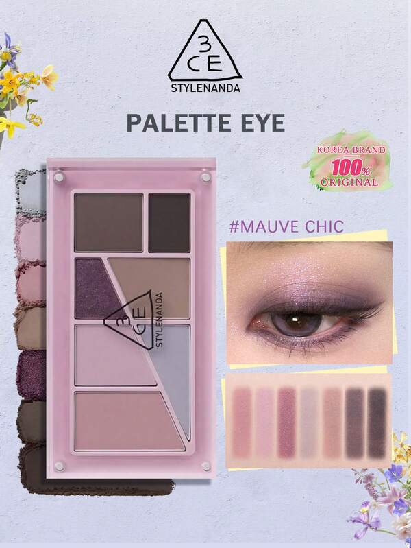 3CE Palette Eye Rosy Hip CN MAUVE CHIC 10 Renkli Katmanlanabilir Far Paleti, Yumuşak Mat & Simli, Ultra İnce Dökülme Yapmayan, Kadifemsi Karışabilir, Gül Pembesi Günlük Stil, Yeni Başlayanlar İçin Uygun, Kore Güzelliği, Olive Young, Hediye 7.5g/0.26 Oz