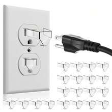 10/20/30 piezas Cubiertas de enchufe estándar de EE. UU., diseño transparente a prueba de descargas eléctricas, fácil de instalar, cubiertas de enchufe de plástico confiables - Multicolor - Ver 9