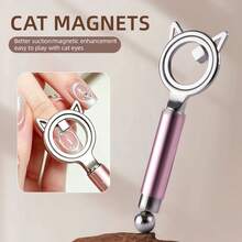 1 Peça Ímã de Arte de Unhas Olho de Gato Buraco Negro, Anel Redondo de Orelha de Gato Aprimorado com Forte Magnetismo, Efeito Olho de Gato Transparente com Sucção Rápida de 3s, Sucção Poderosa Sem Deriva Magnética, Essencial para Artistas de Unhas Iniciantes - Multicolorido - Visão 10