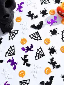 15/30/50g Halloween Confetti Decorations, Pumpkin Witch Spider Web Foil Confetti, Suitable For Halloween Party Table Decor, DIY Crafts And Photo Props - Halloween Confetti 3 - View 8